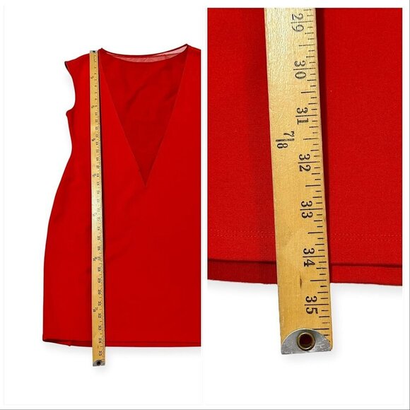 Victor Glemaud Cap Sleeve Bodycon Mini Dress, Red, Size XL, New with tag - Picture 16 of 16